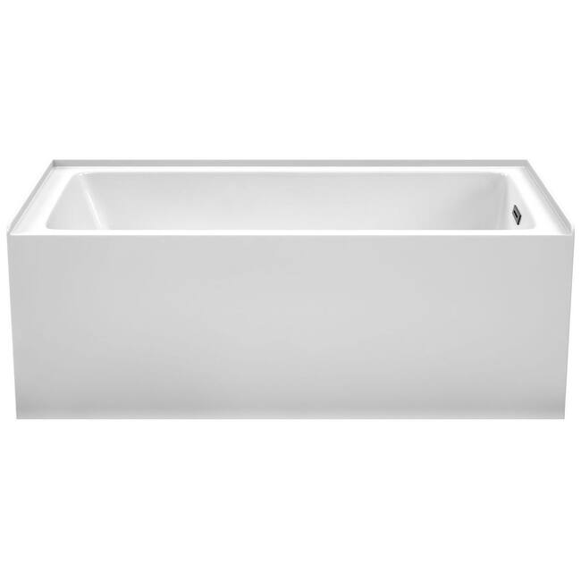 Wyndham Collection Grayley 60" Three Wall Alcove Acrylic Soaking Tub