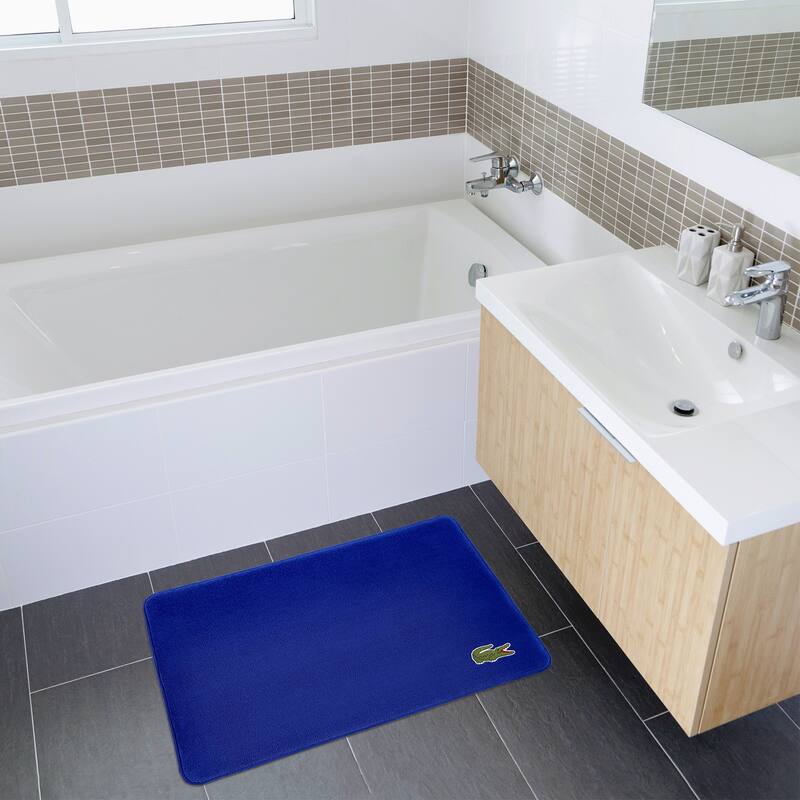 Lacoste Croc Memory Foam Non-Slip Bath Rug