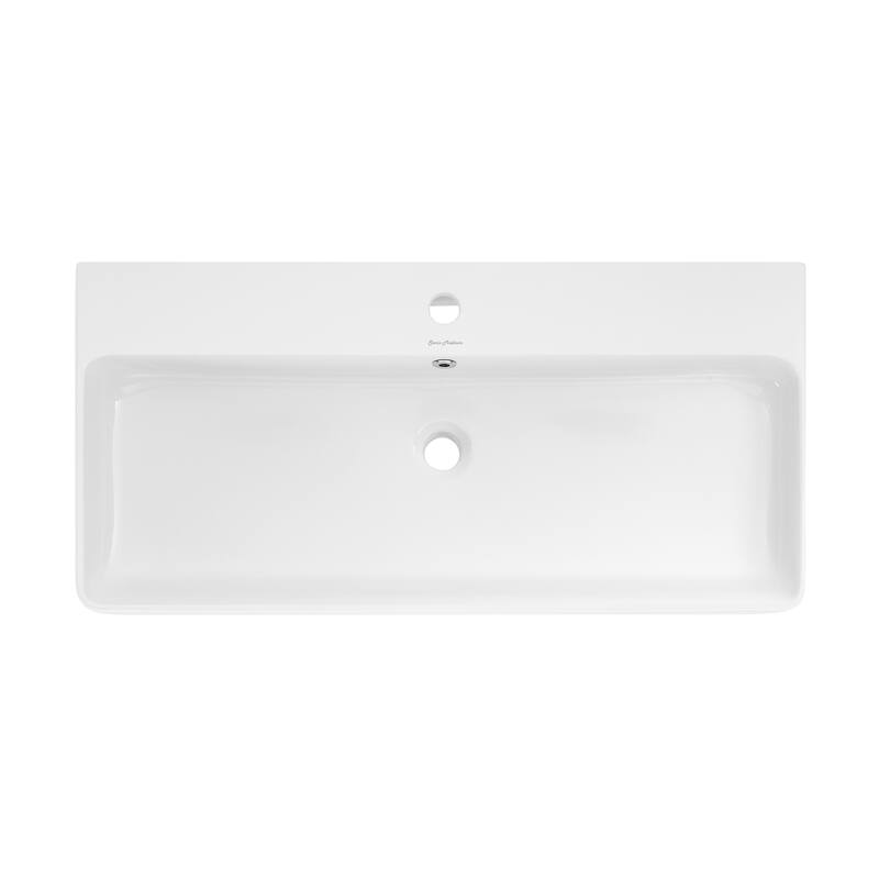 Claire Ceramic Console Sink White Basin Gold Legs