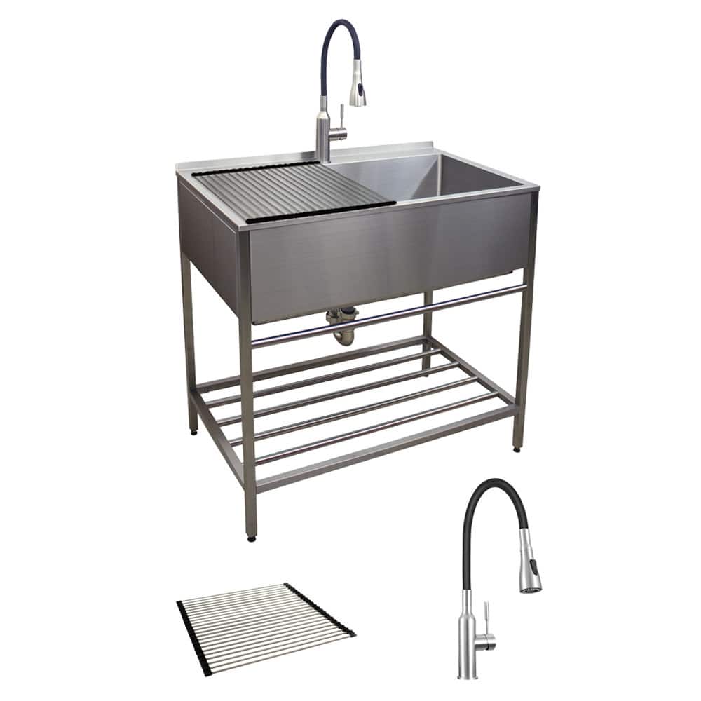 Transolid TRS_TFH-3622 Contemporary Laundry Washstand 36" Free