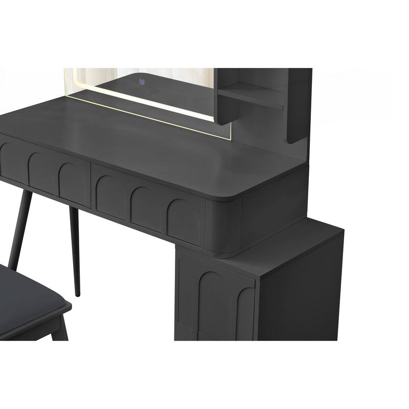 Modern Makeup Vanity Desk with LED Lights