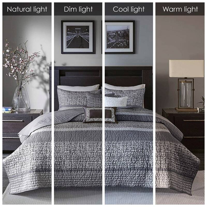 GDF Studio - Rhapsody Reversible Jacquard Quilt Set with Decorative Pillows