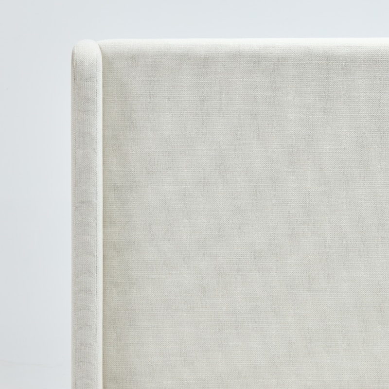Christopher Knight Home - Carmen Upholstered Wingback Platform Bed Frame, Textured Ivory Chenille, No Box Spring Needed