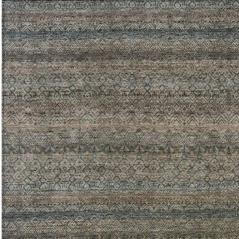 HomeRoots Striped Transitional Rectangle Outdoor Rug