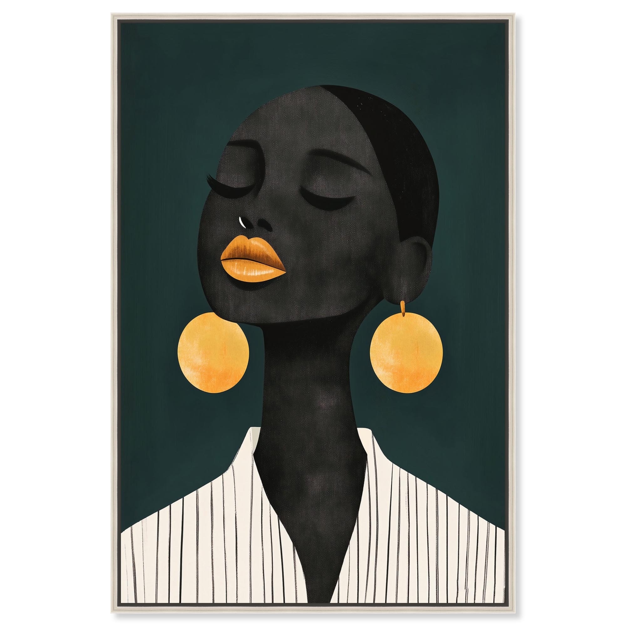 Gold Earrings II Glam Wall Decor Canvas Print by Art Remedy