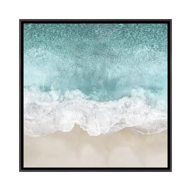 iCanvas "Ocean Waves I" by Maggie Olsen Framed - 12x12 - Ebony