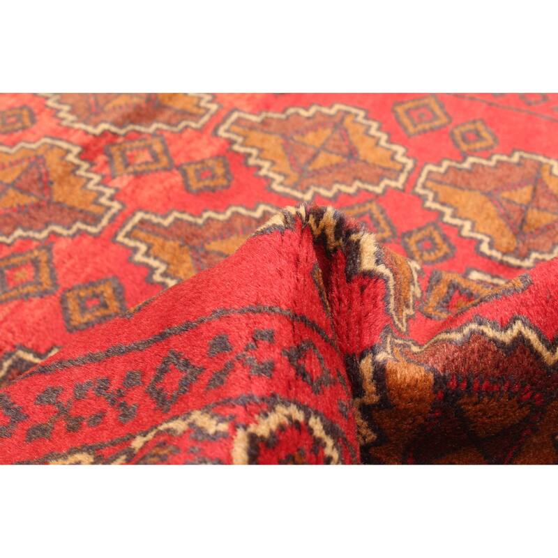 ECARPETGALLERY Hand-knotted Teimani Red Wool Rug - 2'7 x 4'4