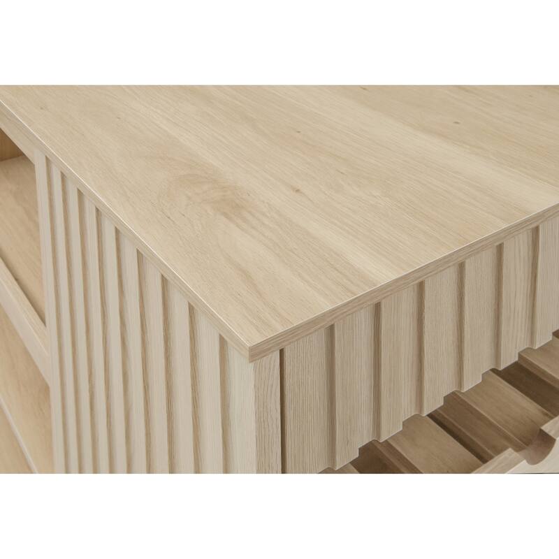 Rolling Kitchen Cart with Wine Rack, Storage Drawer, Adjustable Shelves, and Swivel Lockable Casters, Perfect for Kitchens