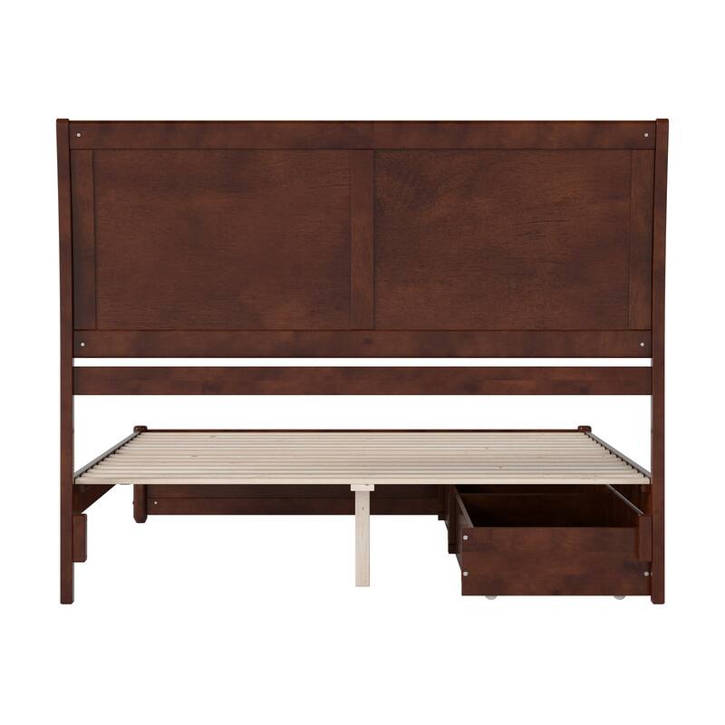 Andorra Platform Bed with Panel Footboard and Storage Drawers