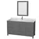 Option Dark Gray / White Carrara Marble Top / Brushed