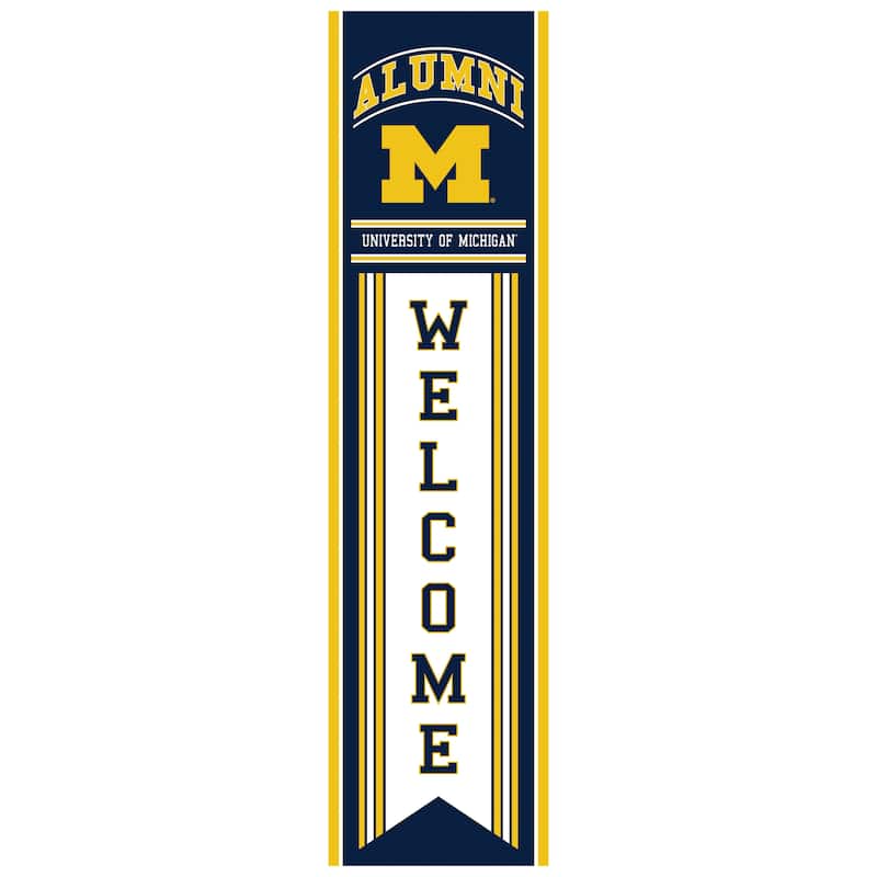 47" Porch Leaner Welcome Wall Sign, University Of Michigan - Multi