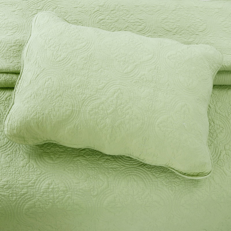 Copper Grove Sagano Blantyre Scalloped Edge Cotton 3-piece Quilt Bedding Set