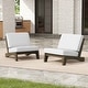 preview thumbnail 127 of 130, Outdoor Teak Patio Furniture 2 Club Chairs Loveseat Table Set of 2 Club Chairs - Beige