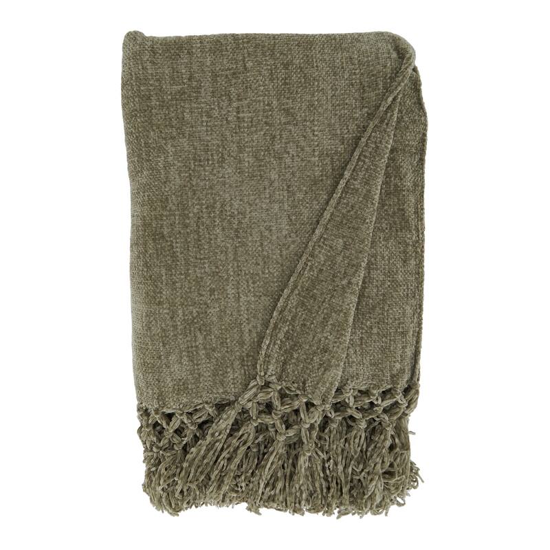 Knotted Design Chenille Throw