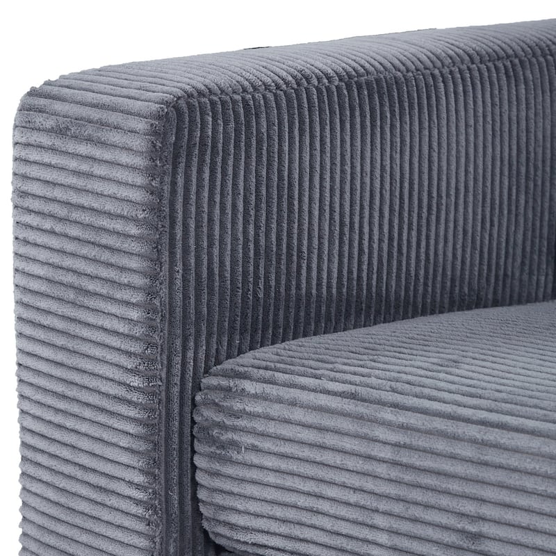 82 Inch Sofa, Comfy Sofa Couch Extra Deep Seats, Corduroy Couch for Living Room Loveseat Removable Sofa Cover Cushions