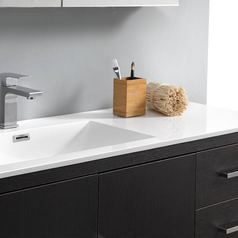 Fresca Senza 60" Free Standing Single Basin Vanity Set with MDF