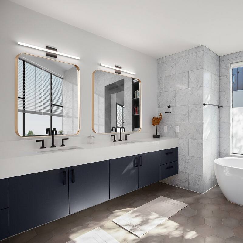 Rectangle Bathroom Mirror for Vanity Wall Mounted Vertical Horizontal Makeup Mirror