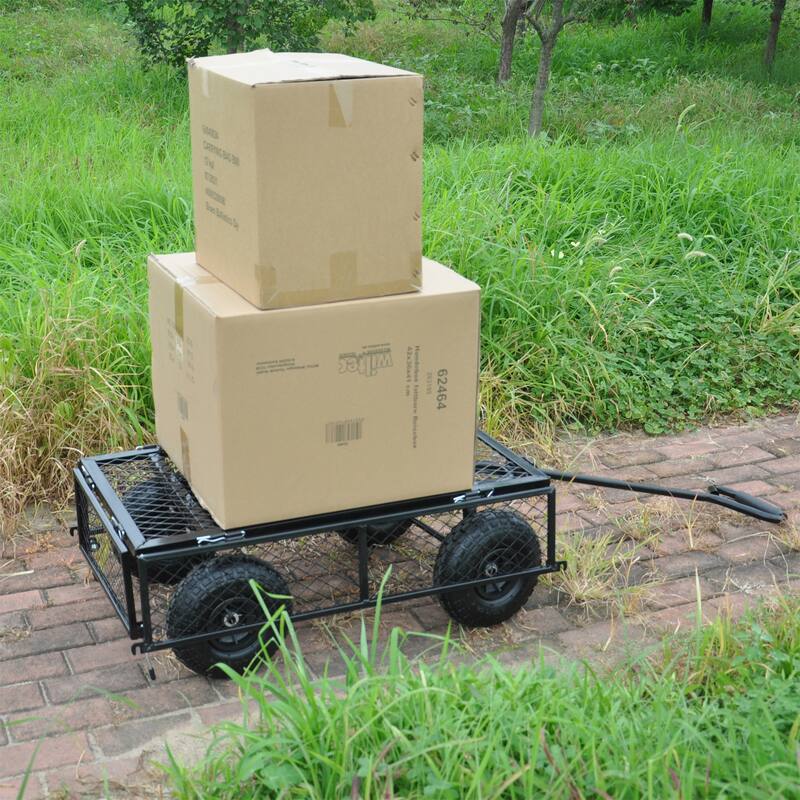 Wagon Cart Garden Cart Trucks for Transport Firewood & Garden Care