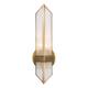 Option Vintage Brass / Clear Ribbed Glass