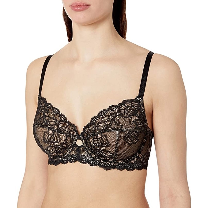 Shop Calvin Klein Seductive Comfort W Lace Full Coverage Unlined Bra Black 44ddd Overstock 31521612