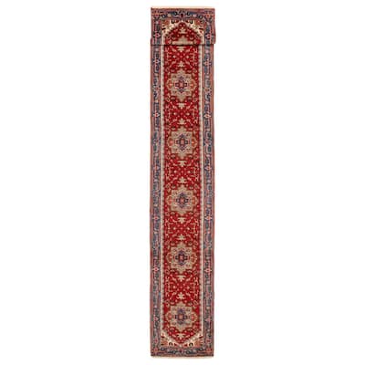 ECARPETGALLERY Hand-knotted Serapi Heritage Red Wool Rug - 2'5 x 16'2