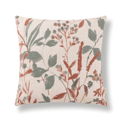 Indigo Road by Egypt Sherrod Tani Watercolor Botanical Cotton 1-Piece Decorative Pillow