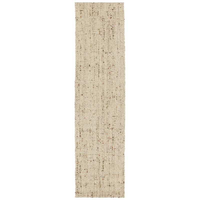 Juniper Home Cambridge Collection Basket Weave and Tweed Design Wool Area Rug