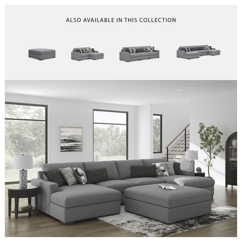 Signature Design by Ashley Bealton Gray 2-Piece Sectional - 100" W x 44" D x 41" H