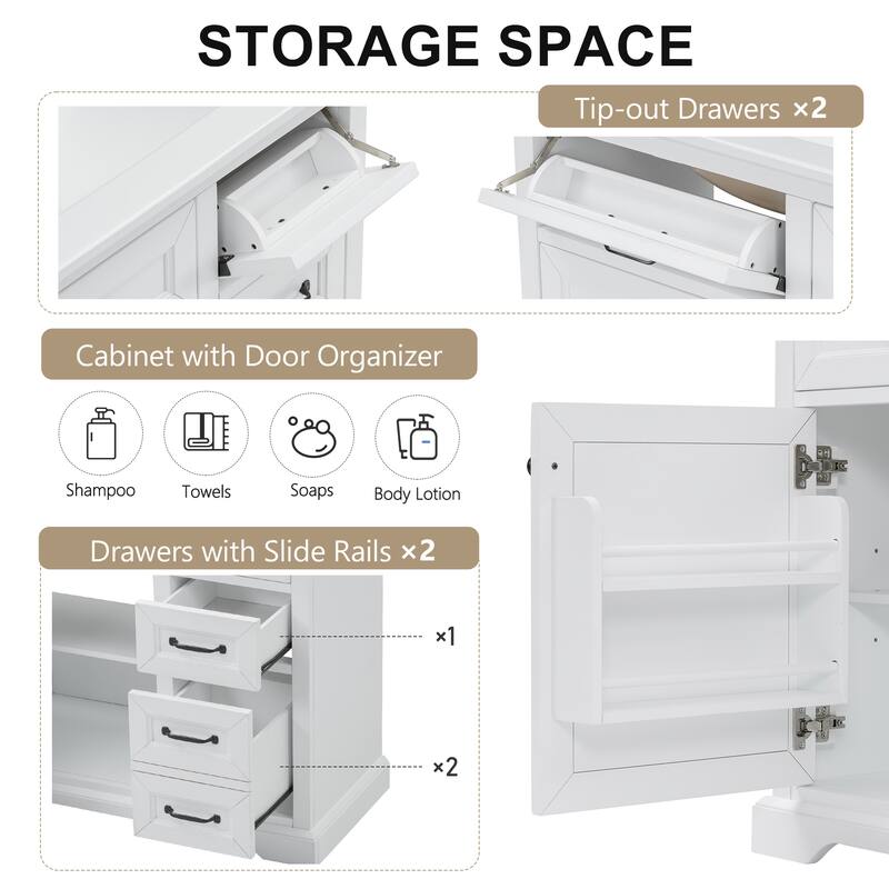 Christopher Knight Home 36" Bathroom Vanity for Elegant Storage and Style