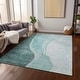 preview thumbnail 57 of 118, Machine Washable Indoor/ Outdoor Chantille Modern Abstract Rug Teal - 10' x 14'