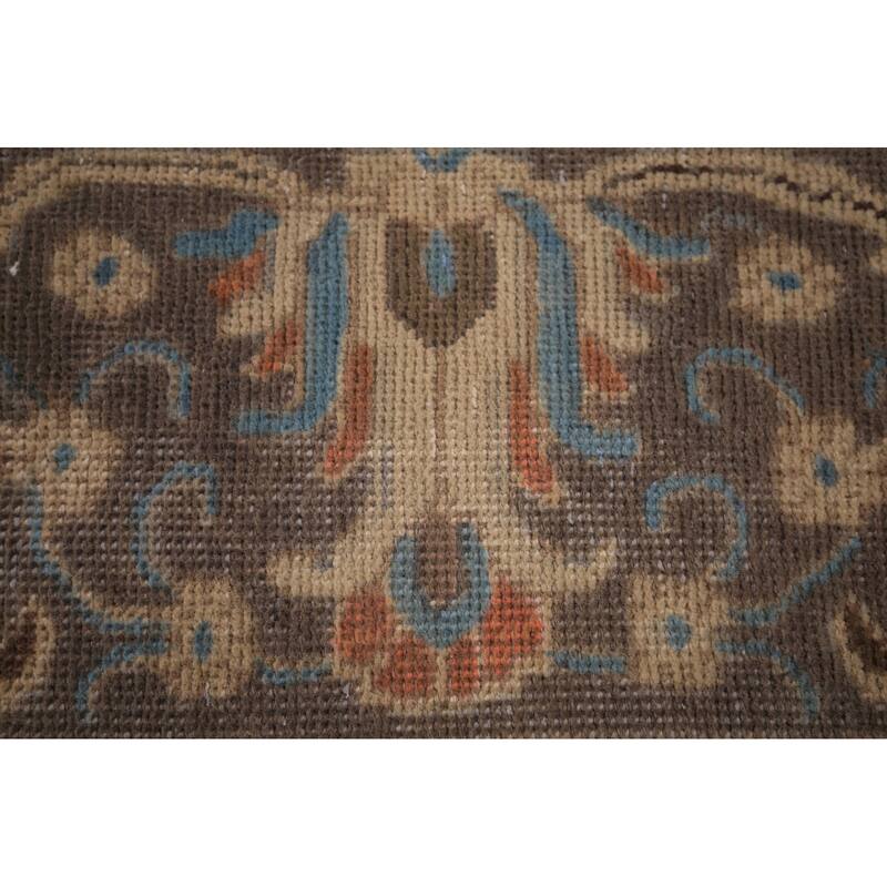 Geometric Tabriz Persian Vintage Area Rug Handmade Wool Carpet - 9'4" x 12'7"