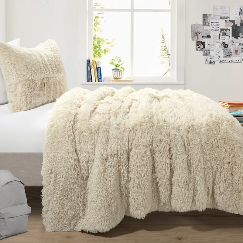 Lush Decor Emma Faux Fur Comforter Set
