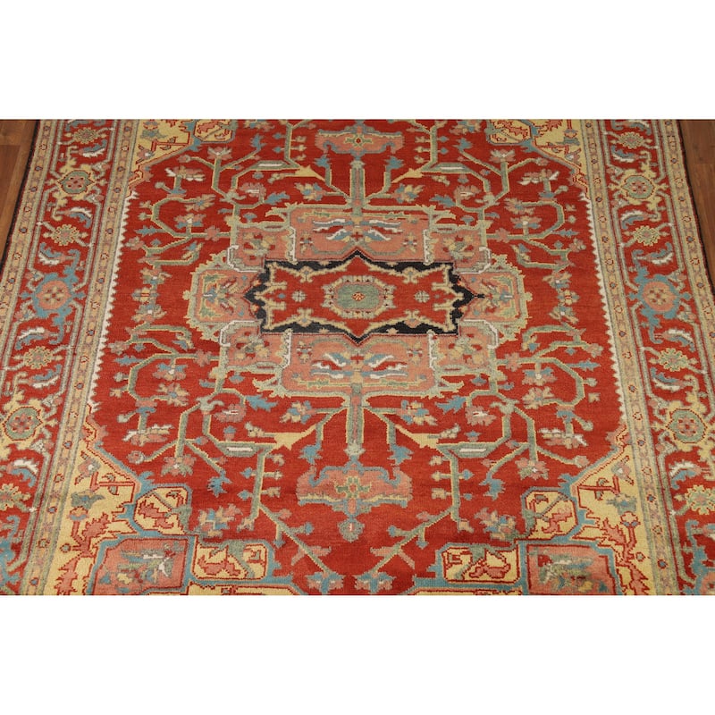 Heriz Serapi Indian Area Rug Handmade Wool Carpet - 7'11" x 9'11"