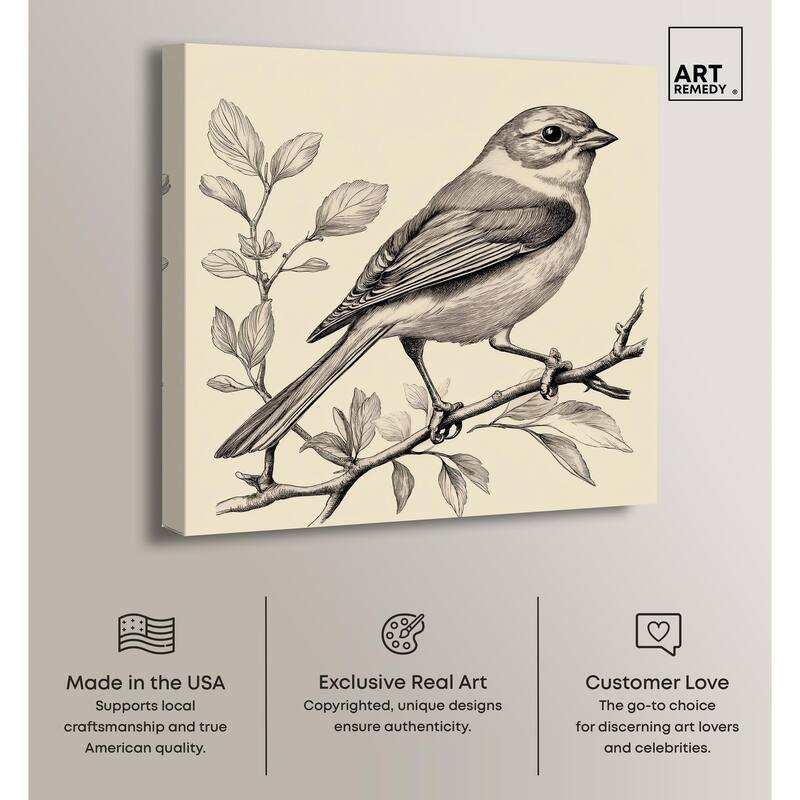 Bird's Gaze Canvas by Art Remedy, Gallery Wrapped