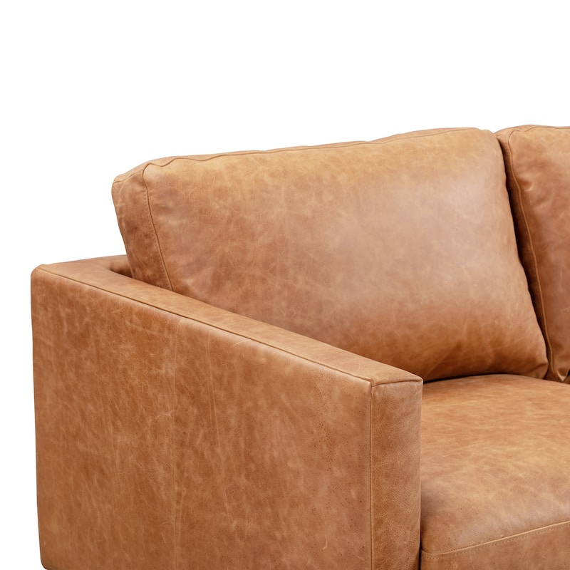 Poly & Bark Nolita 85" Sofa - Full Grain Genuine Italian Leather