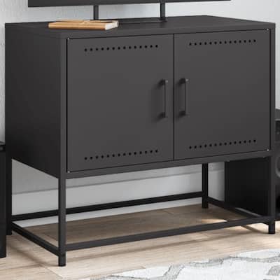 vidaXL TV Stand Entertainment Center Media Unit Furniture Living Room Steel - 15.4 x 27.0 x 23.8