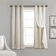 preview thumbnail 100 of 146, Lush Decor Grommet Sheer Panel Pair with Insulated Blackout Lining 45" x 38" - Wheat