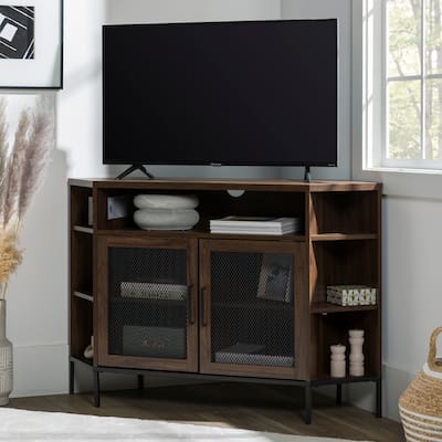 Middlebrook Kujawa 48-inch Mesh Door Corner TV Stand
