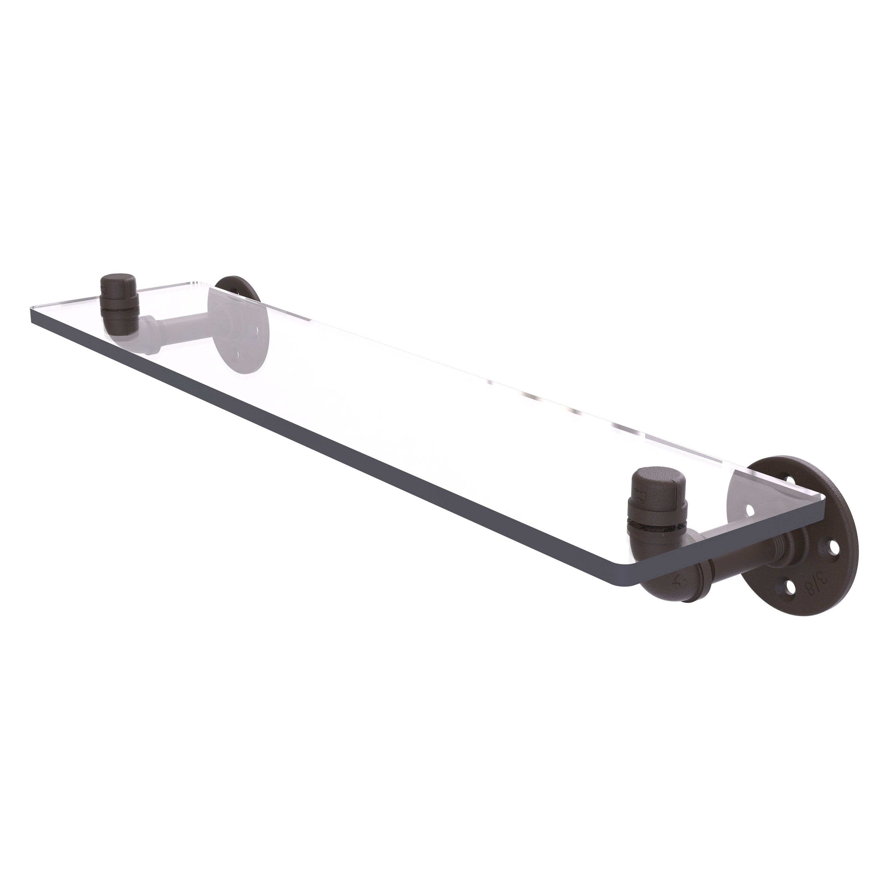 Allied Brass Pipeline Collection 16 Inch Glass Shelf