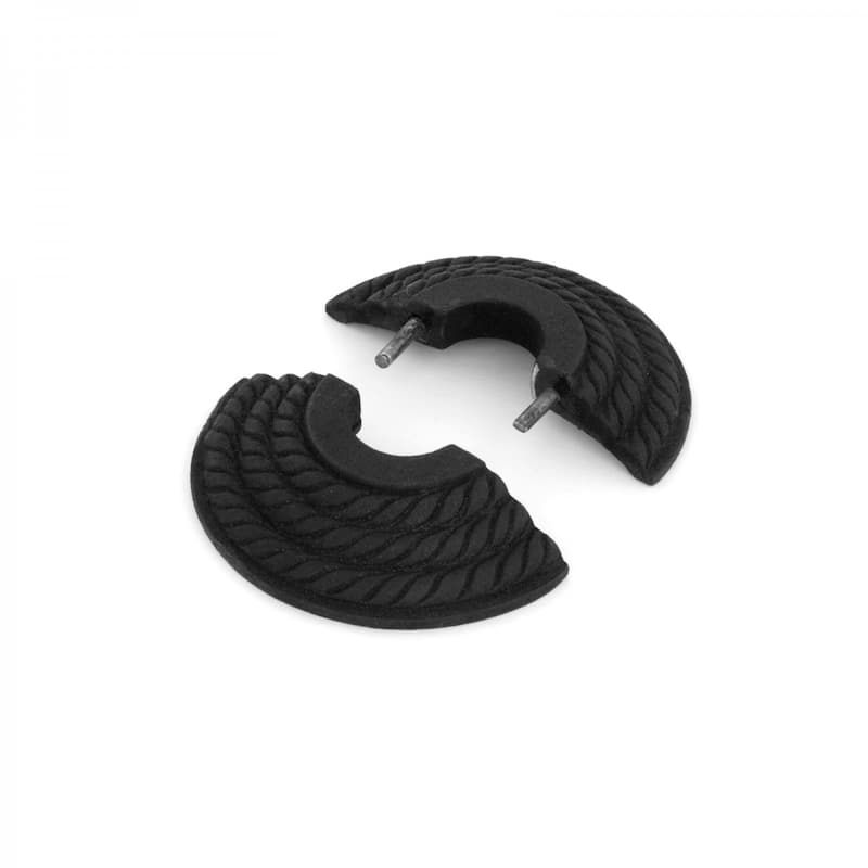 Black Radiator Flange Triple Roped 1/2" (IPS) pipe flange: 7/8" I D; 3-1/8" OD Renovators Supply