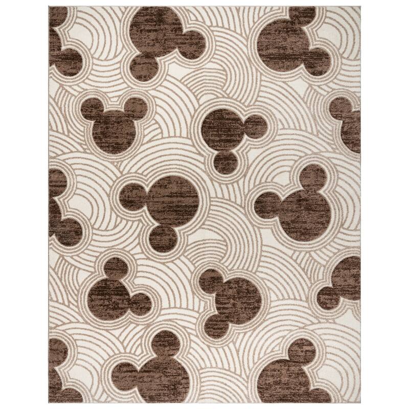 Licensed Disney Mickey Mouse Bravo Encore Pop Art Modern Geometric Polypropylene Indoor Area Rug