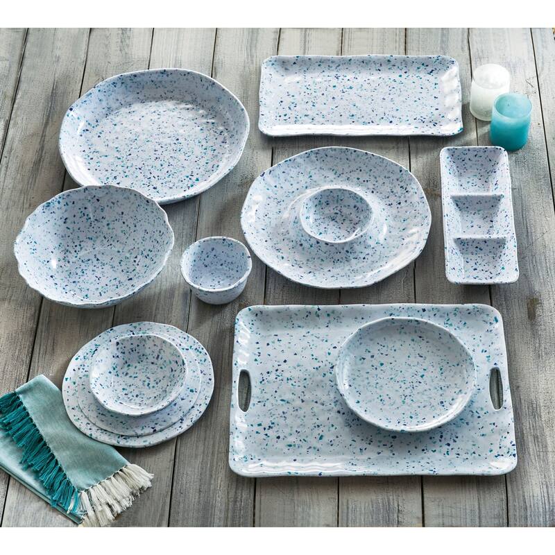 Terrazzo Melaminee Salad Plate S4 Dinnerware Serving Plate Dish