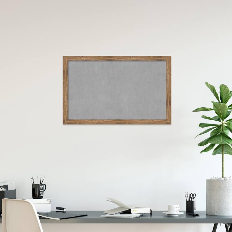 Amanti Art Owl Brown Narrow Framed Magnetic Board
