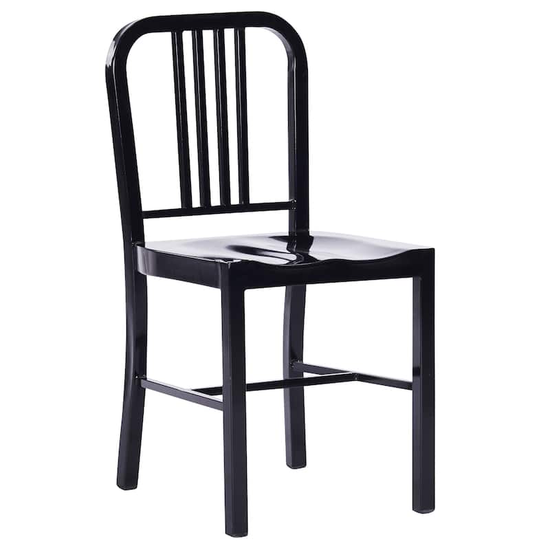 Industrial Metal Indoor-Outdoor Chair Set of 2