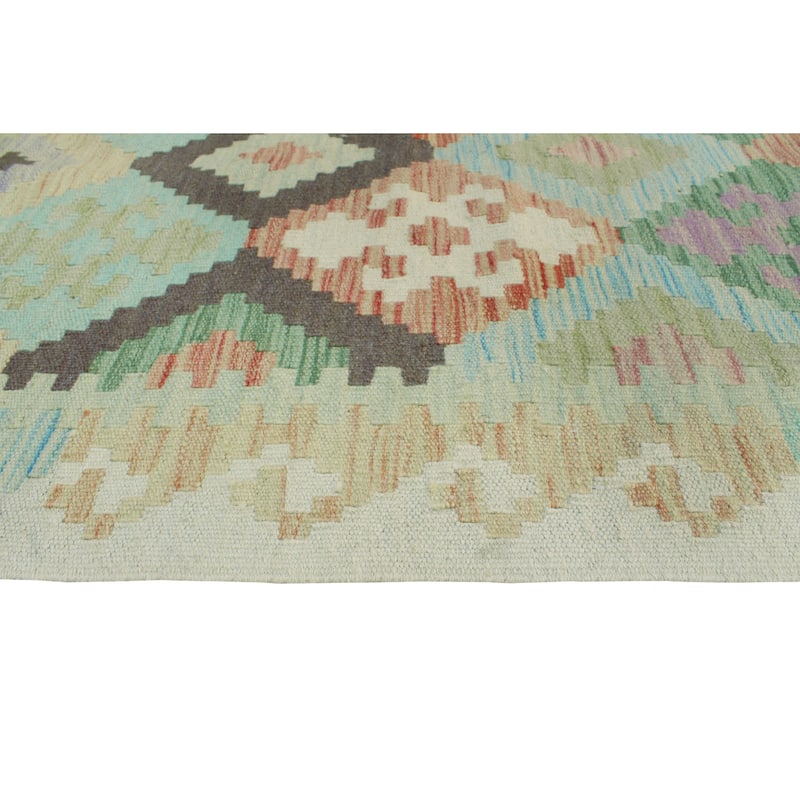 Sun Faded Flatweave Muhaimin Rust/Ivory Rug - 4'9" x 6'7"