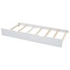 preview thumbnail 11 of 13, Twin Size Platform Bed Frame with Storage Headboard, Footboard, Pull Out Shelves and Twin Size Trundle for Bedroom, White