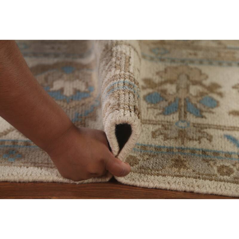 Oushak Indian Area Rug Handmade Wool Carpet - 8'0"x 10'2"
