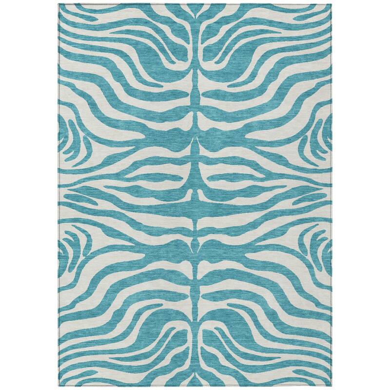 HomeRoots Animal Print Transitional Rectangle Outdoor Rug