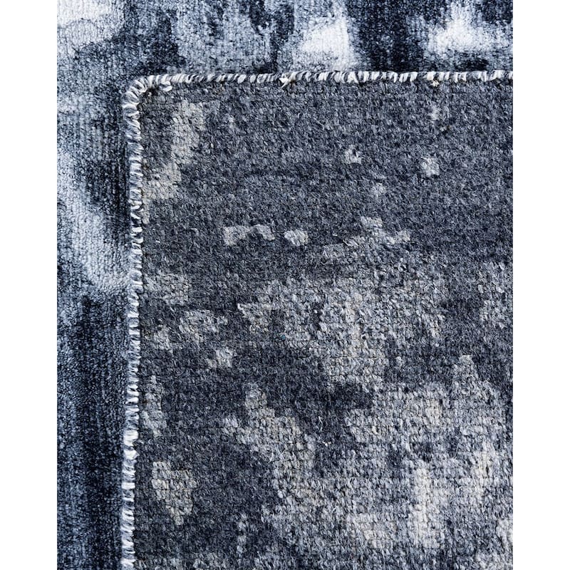 Modern One-of-a-Kind Hand-Knotted Area Rug, Blue - 8' 2" x 9' 10"