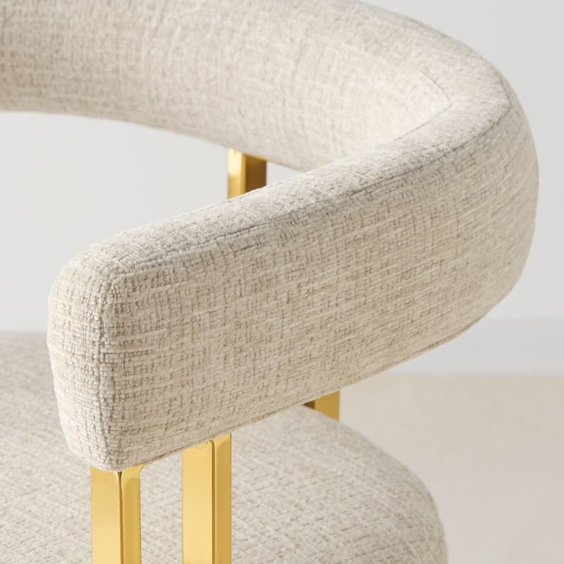 Chenille Upholstered Armchair (Set of 2)
